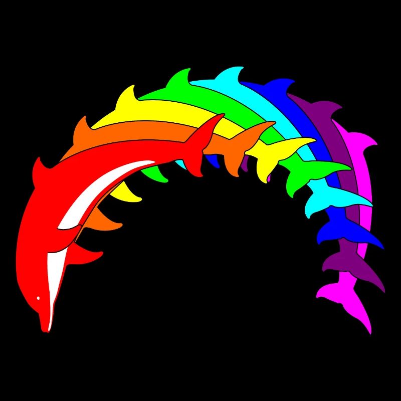 Regenbogen Delfine