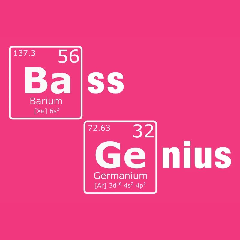 Bass Genius Periodic Table PSE Elements Nerd