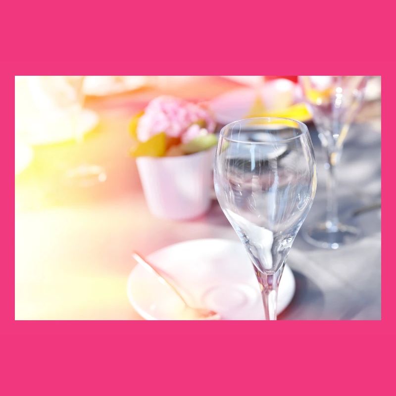 Sunlit Glassware on wedding table