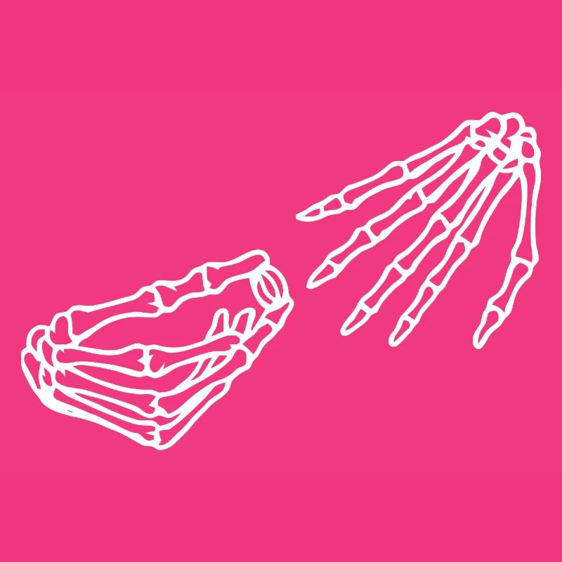 Ätherisches Skelett Hand- und Knochendesign