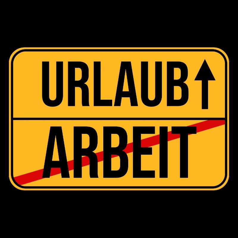 Urlaub Arbeit Wegweiser Design