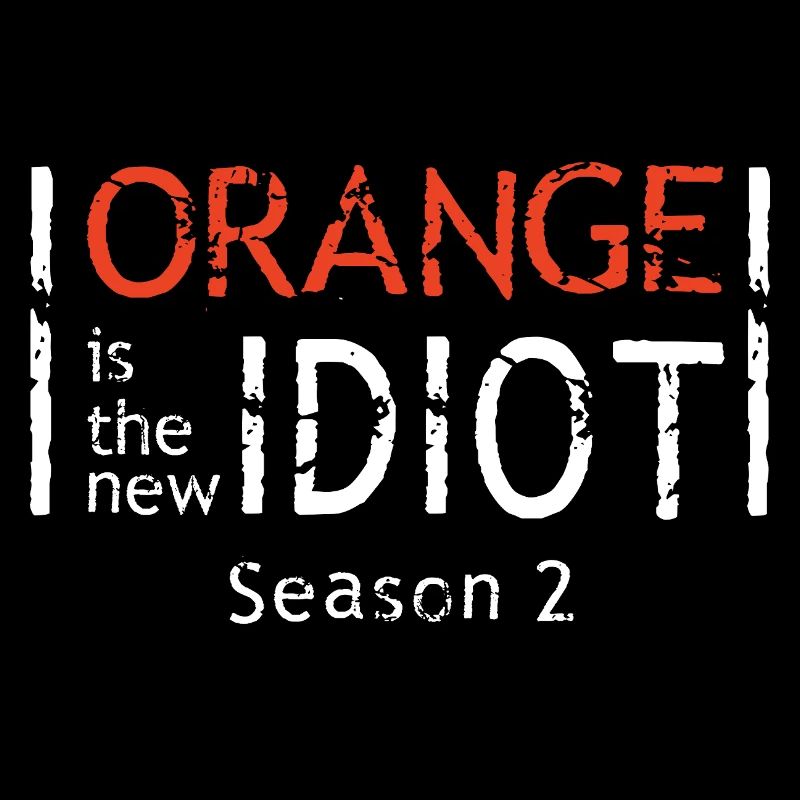 Jagged Orange Text Motif Design
