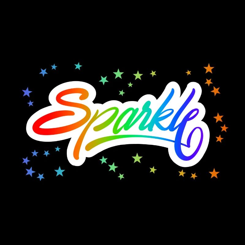 Sparkle glitzer sterne regenbogen