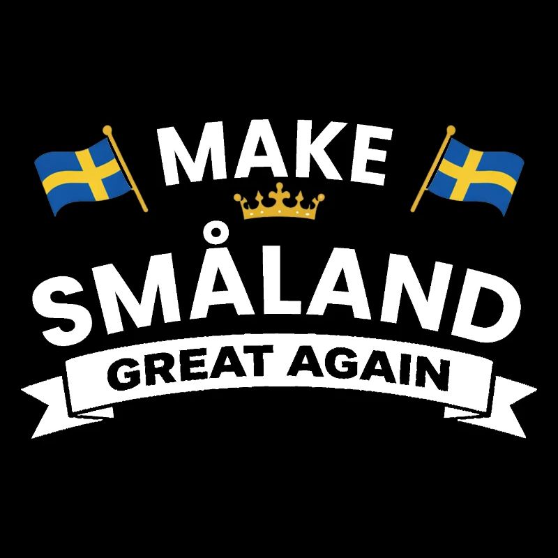 Småland Flaggenband Krone