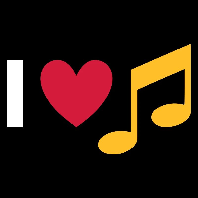 Ich liebe Musik (Herz, Note)