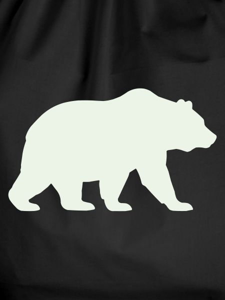 Soft green bear silhouette