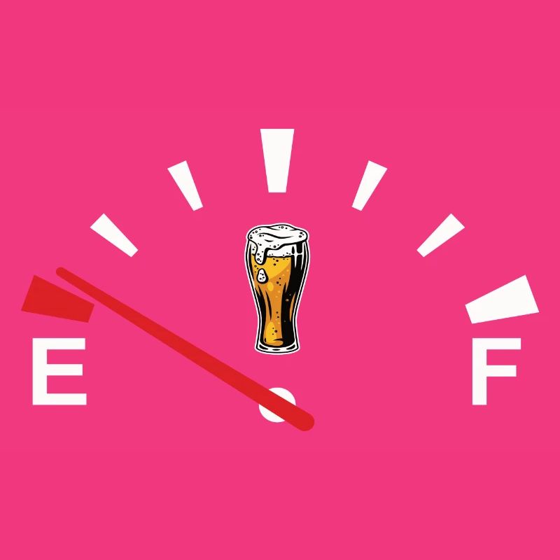Beer speedometer beer display beer is empty