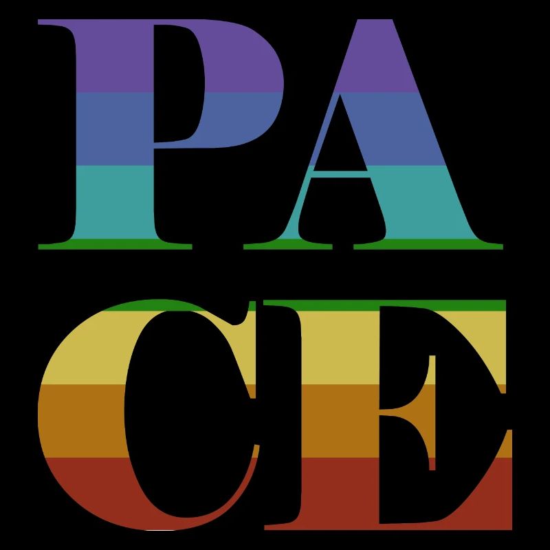 Pace in großen bunten Buchstaben