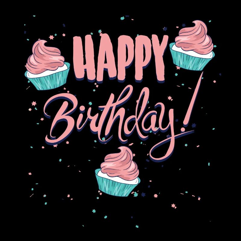 Happy Birthday with cupcakes
