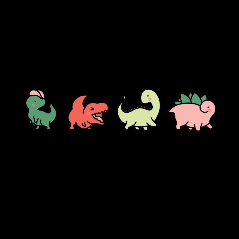 Cute colored dinosaurs