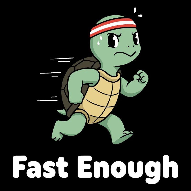 Tortue rapide en sprint