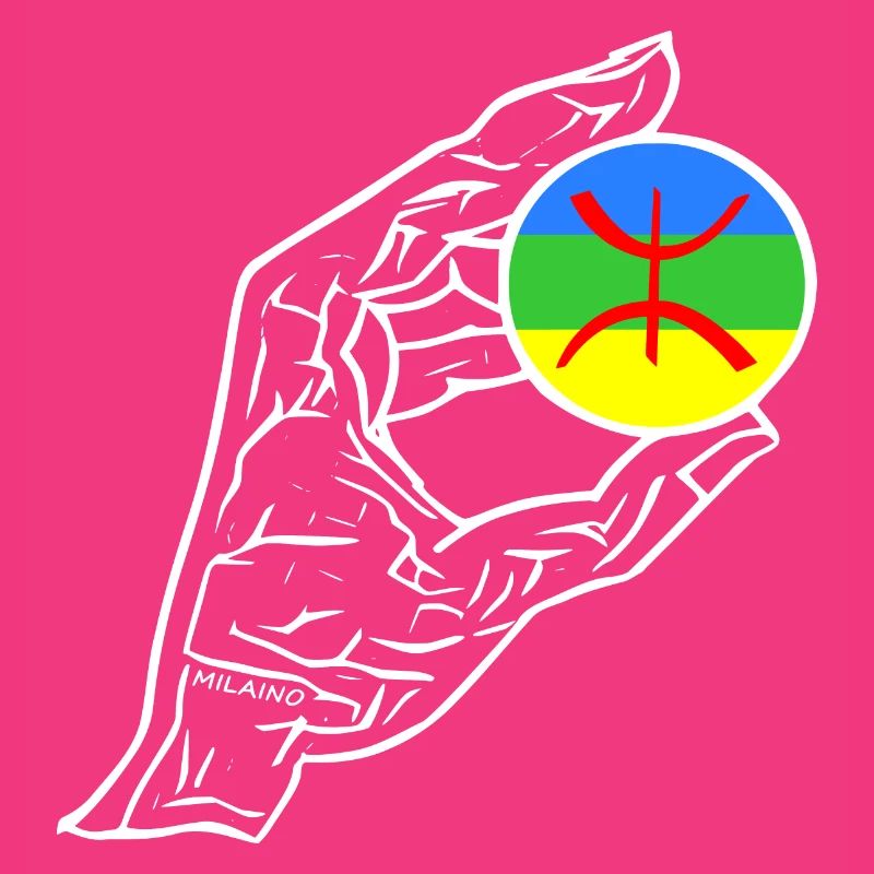 Drapeau de la main Amazigh