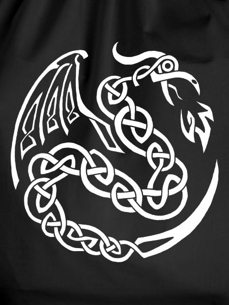 White celtic dragon