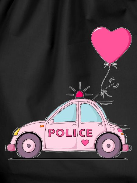 Police Heart Pink