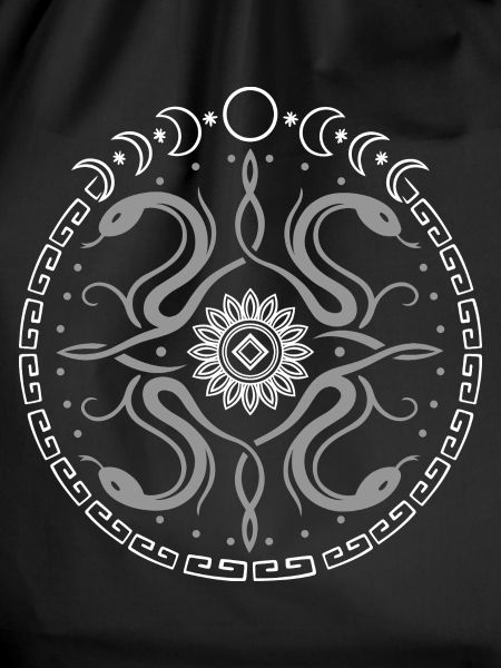 Snake wheel with moon phases