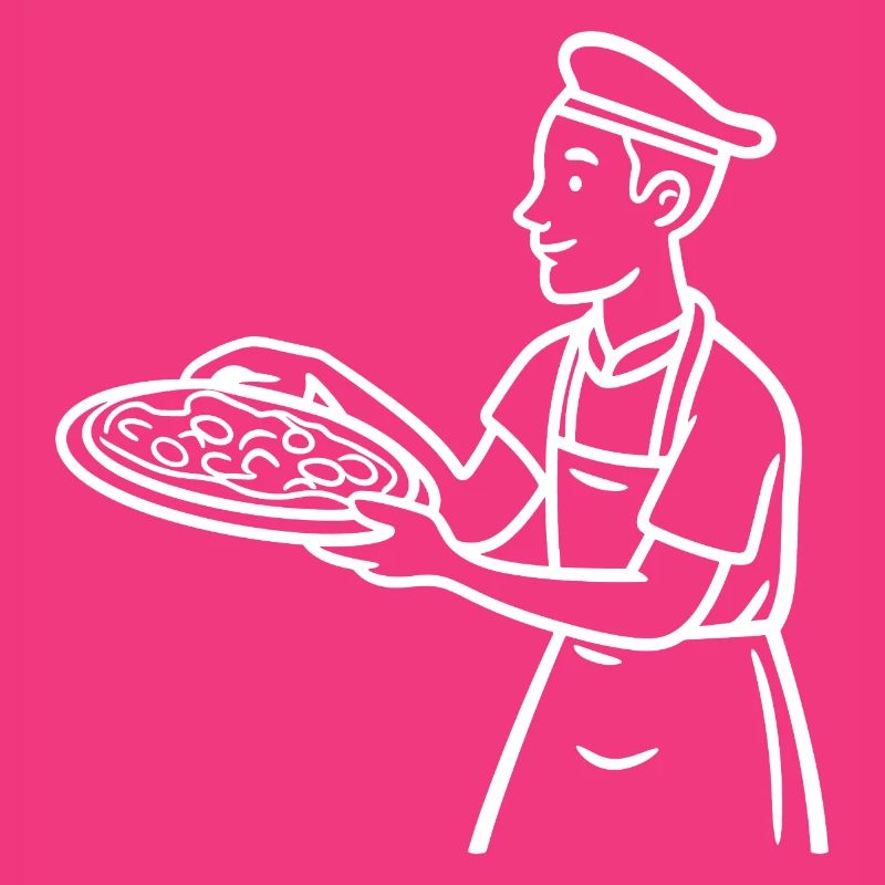 Pizza Baker Drawing