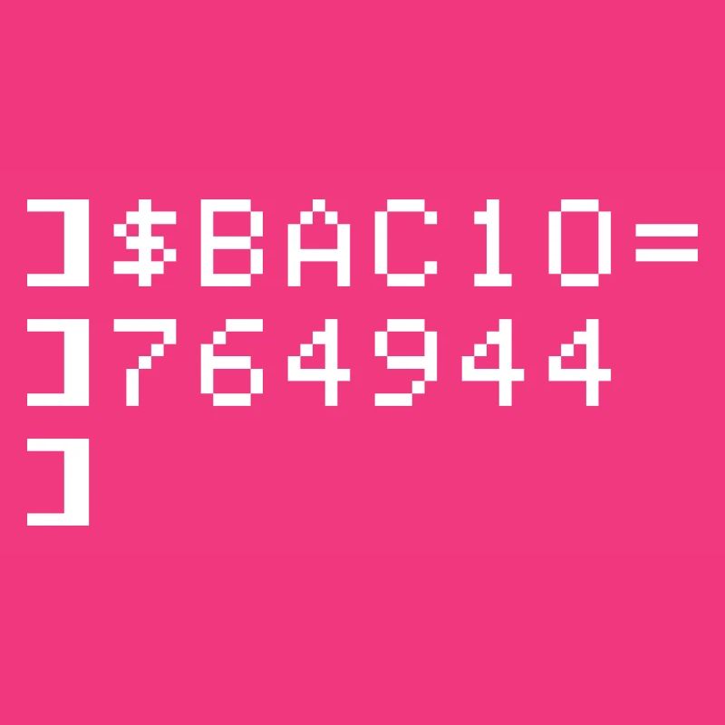 Bacio BAC10 8-bits Esadecimal Code Nerd Pixel Art