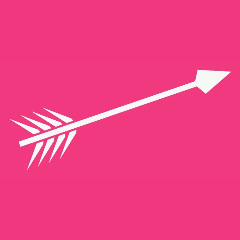 White arrow with feather