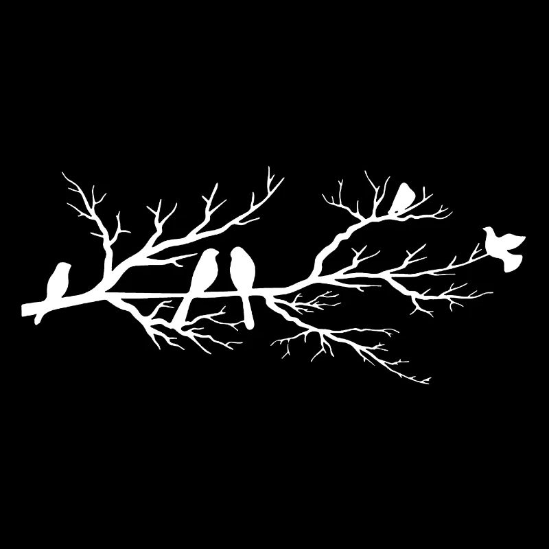 Les oiseaux blancs sur la branche