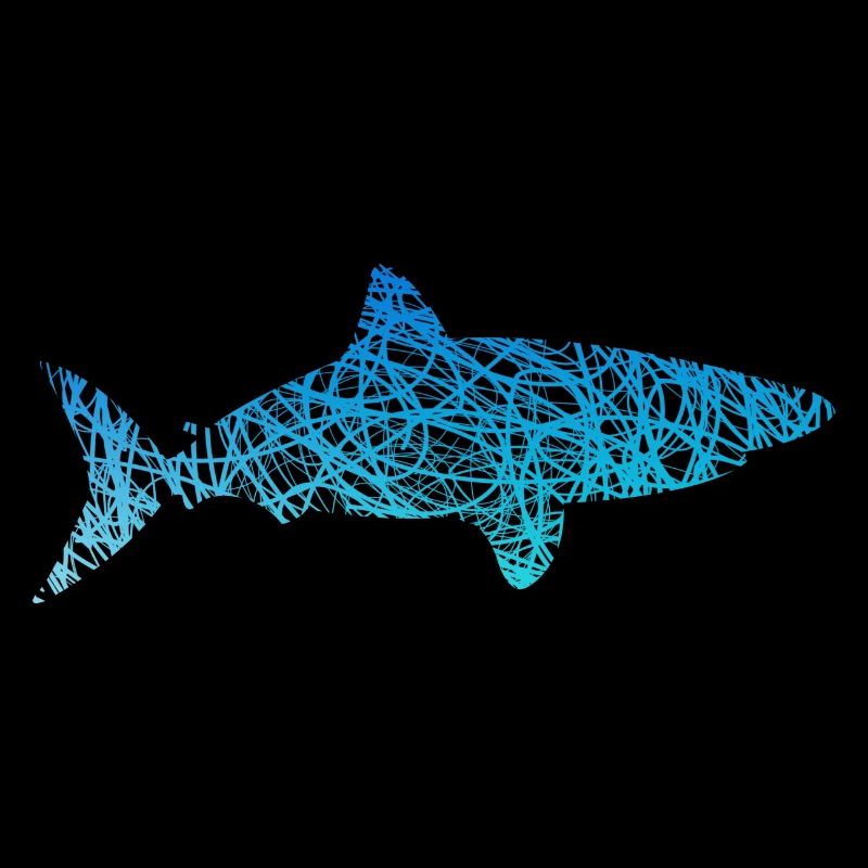 Blanc Requin Doodle Couleurs Requin