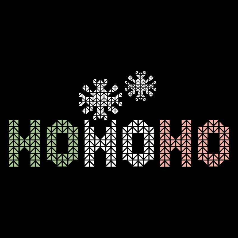 Hohoho neige cristal pixel hiver Noël
