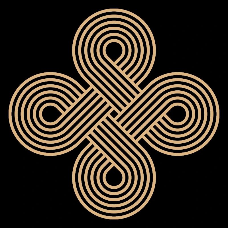 Infinite Circle Vortex Pattern Gold