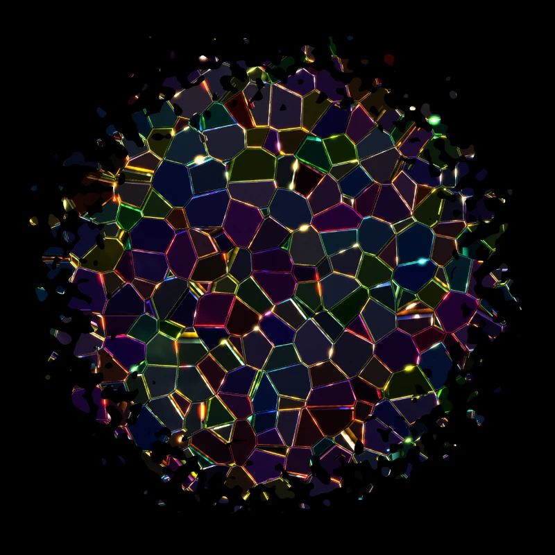 Colorful Geometric Blacklight Pattern