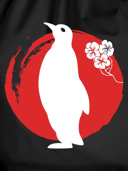 Pinguin Silhouette Japanisch