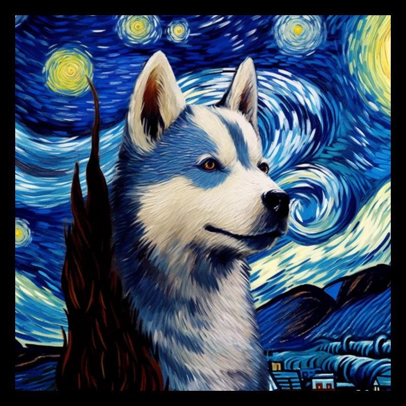 Husky Starry Night
