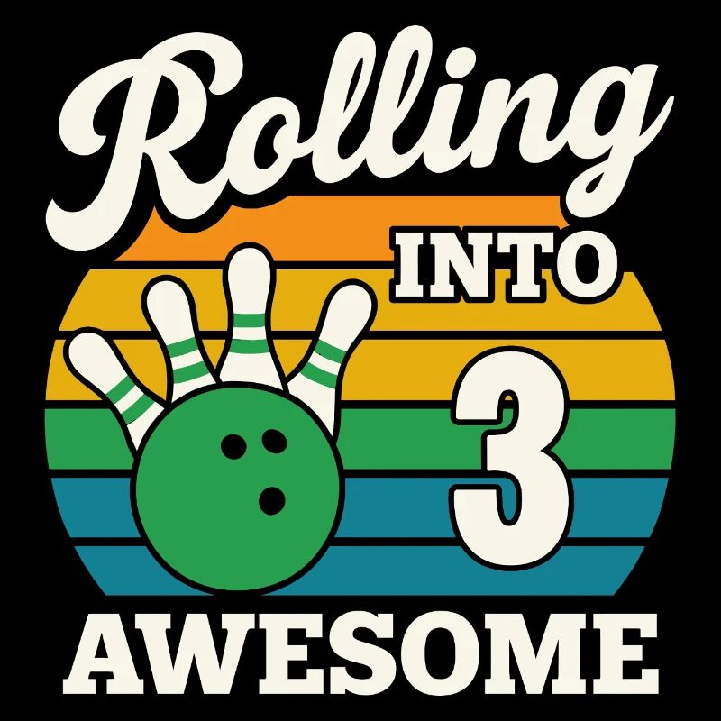 Rolling Into 3 Birthday Design