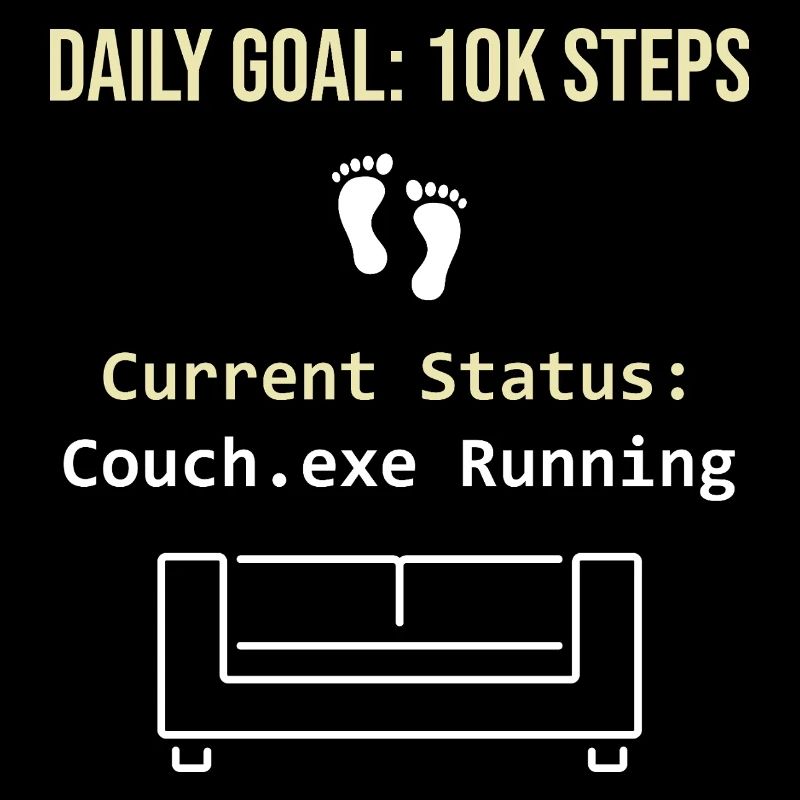 Tagesziel 10k Schritte Aktueller Status Couch.exe