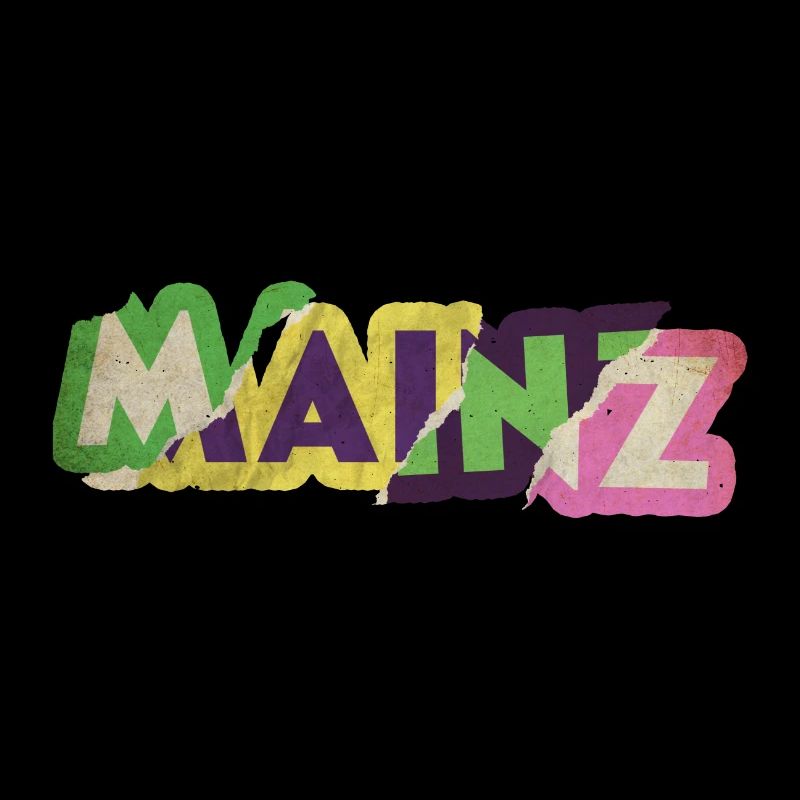Mainz Germany City Font Punk Retro
