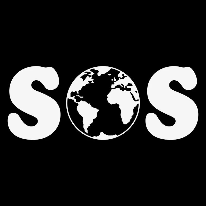 SOS – Earth Overshoot Day / Climate Change (W SVG)