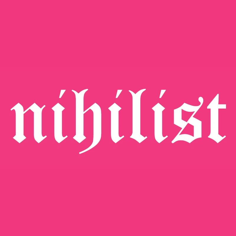 Conception de logo typographique gothique nihiliste