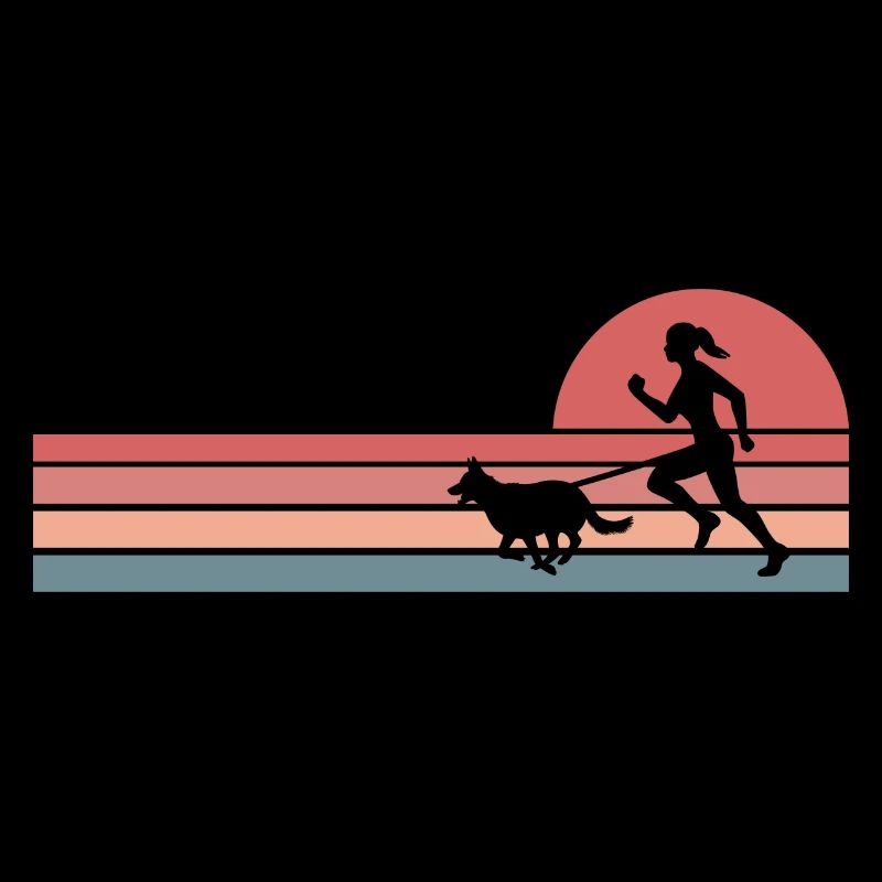 Course de canicross avec chien Coureur de Canicross