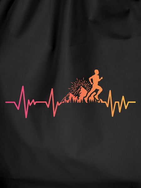 Trail running sunset heartbeat trailer