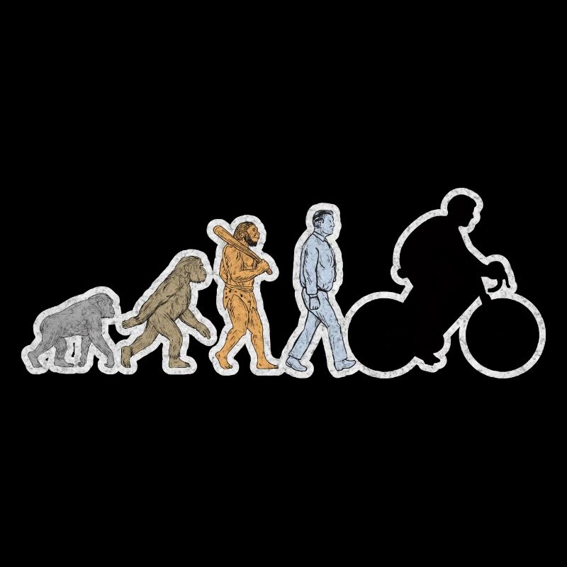 Evolution du vélo Hommes Black grunge