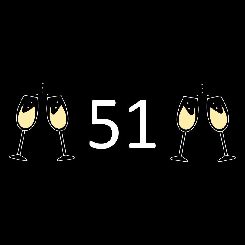 51e anniversaire 51 ans 51 numéro 51 blanc