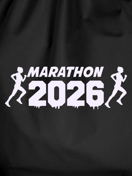 Marathon 2026 Runner Silhouette Design