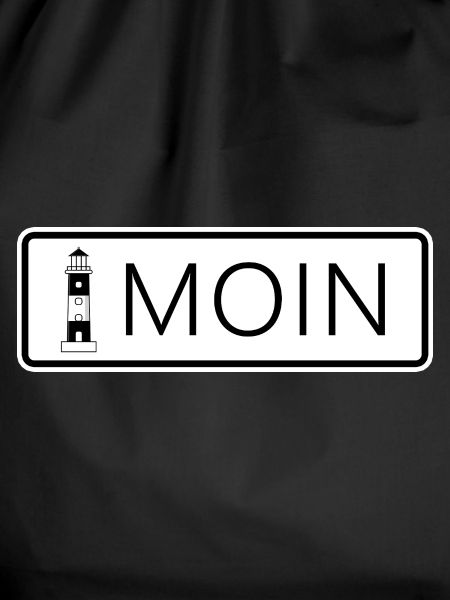Sticker: Lighthouse with lettering Moin