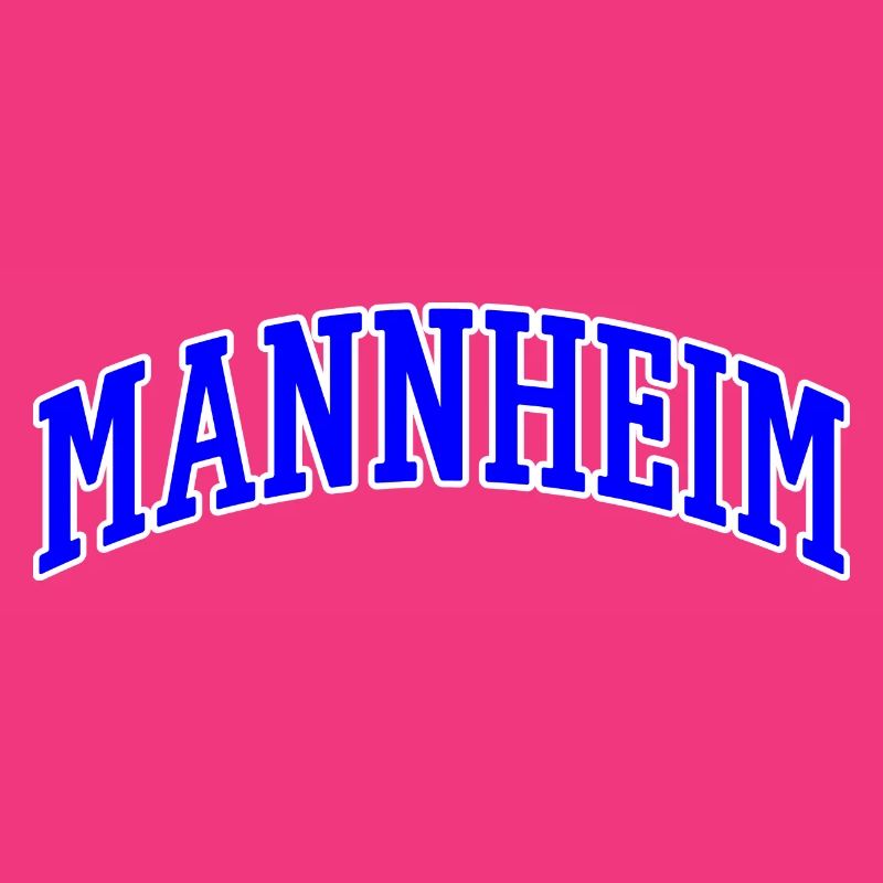 Lettrage Mannheim Bleu Blanc