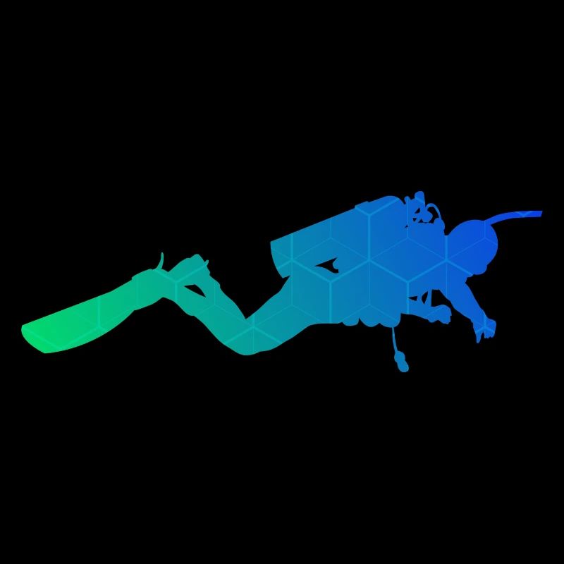 Diver Diving Men Scuba Diving