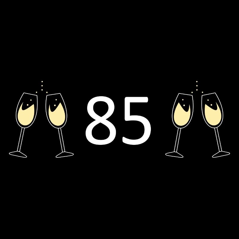 85e anniversaire 85 ans 85 Numéro 85 Blanc