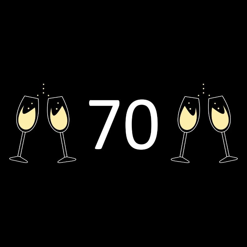 70e anniversaire 70 ans 70 Numéro 70 Blanc