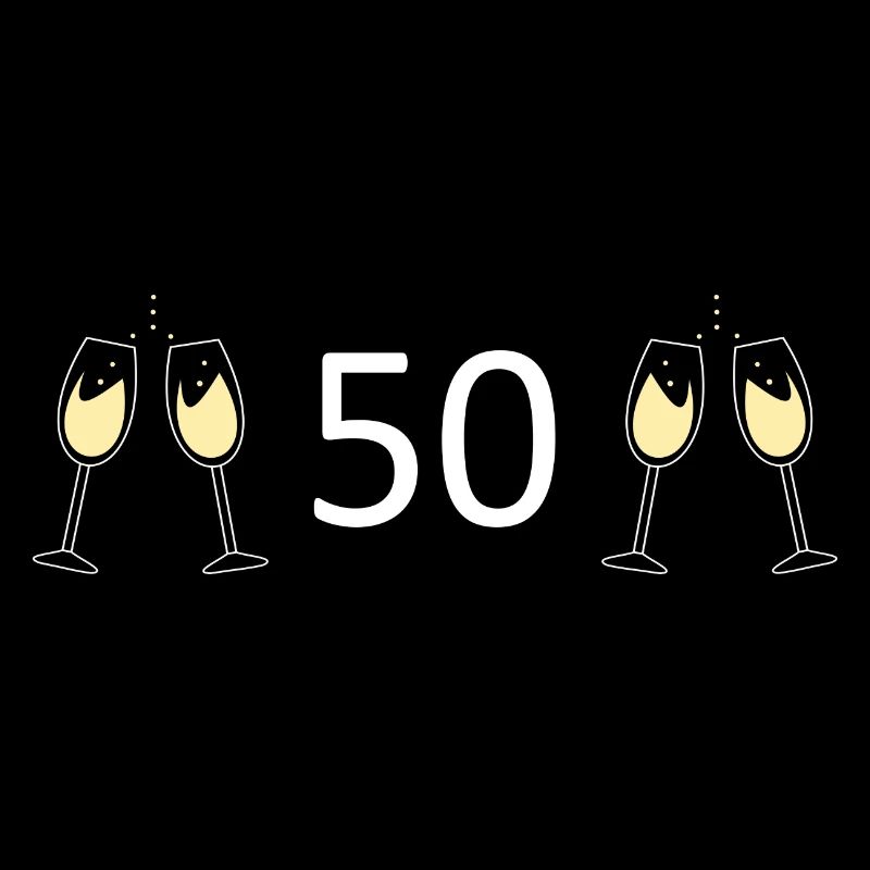 50e anniversaire 50 ans 50 Numéro 50 Blanc