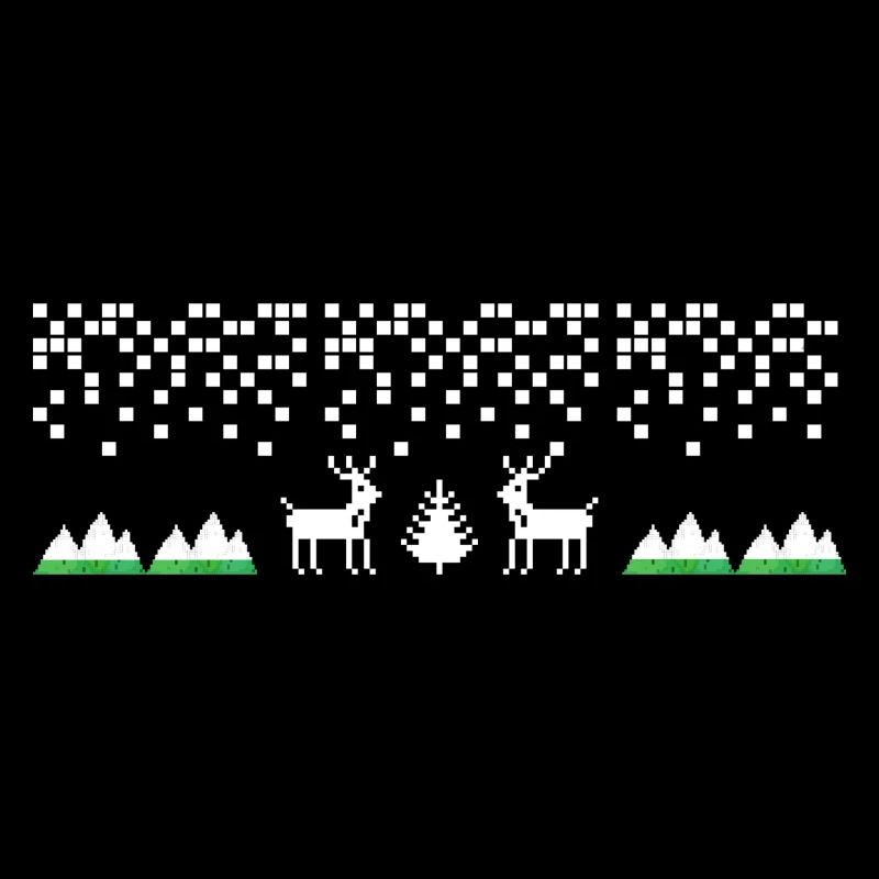 Weihnachten Pixel Rentiere