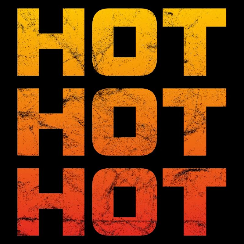Hot Hot Hot - gradient Viniage rouge jaune