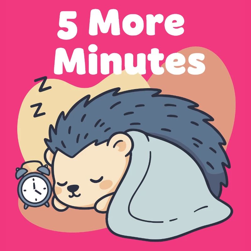 5 More Minutes Sleeping Hedgehog