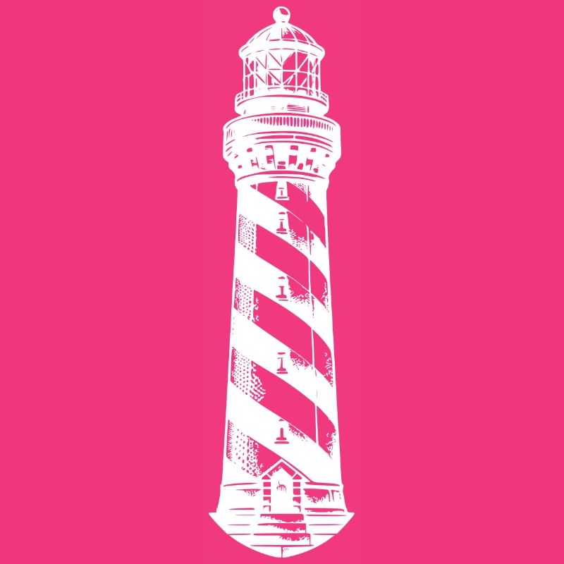 Phare côtier à rayures obliques