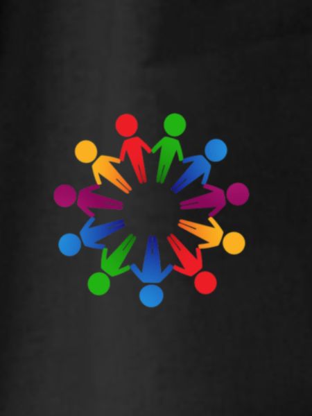 Flowery circle of people